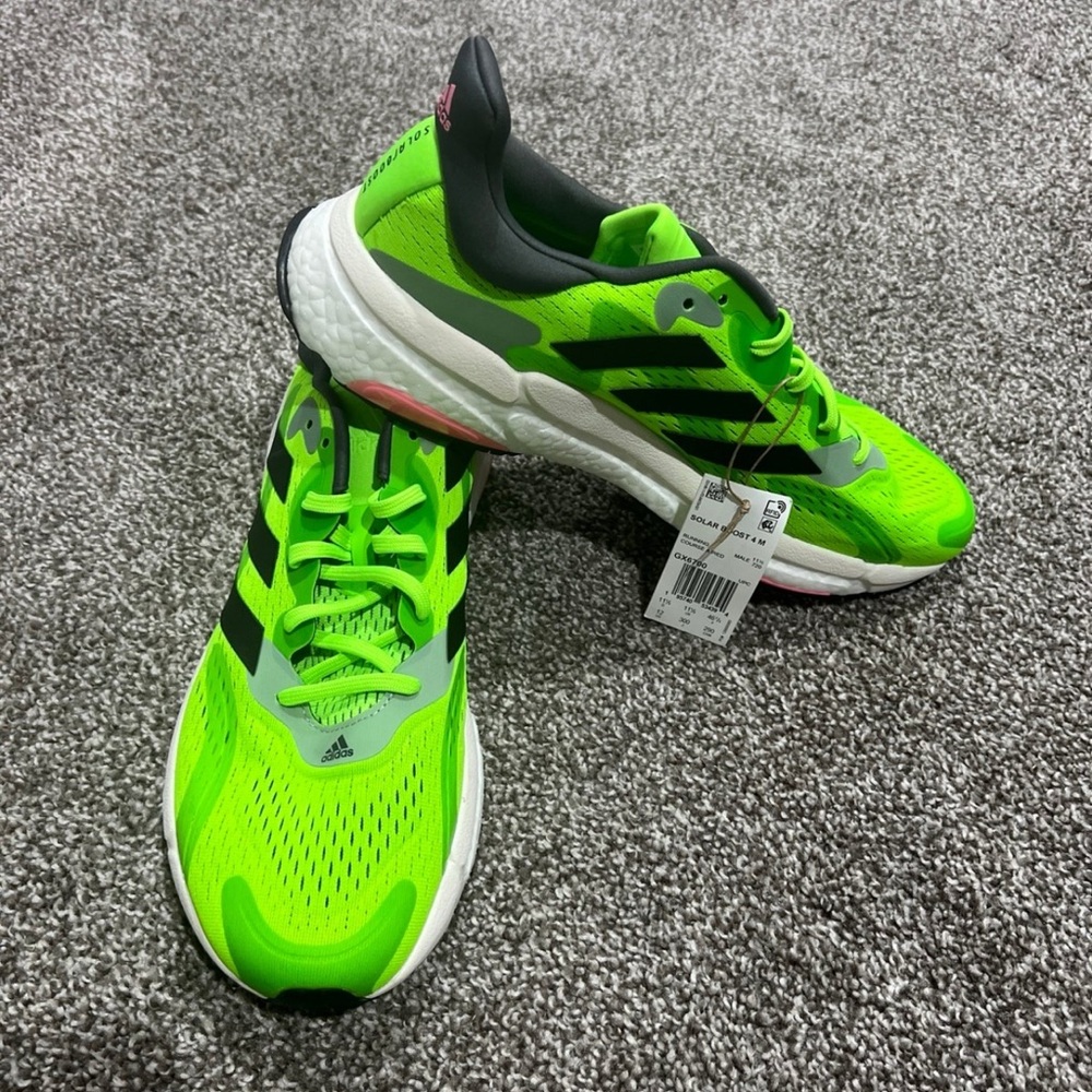 NWT Men’s Adidas Solar Boost Green Running Shoes